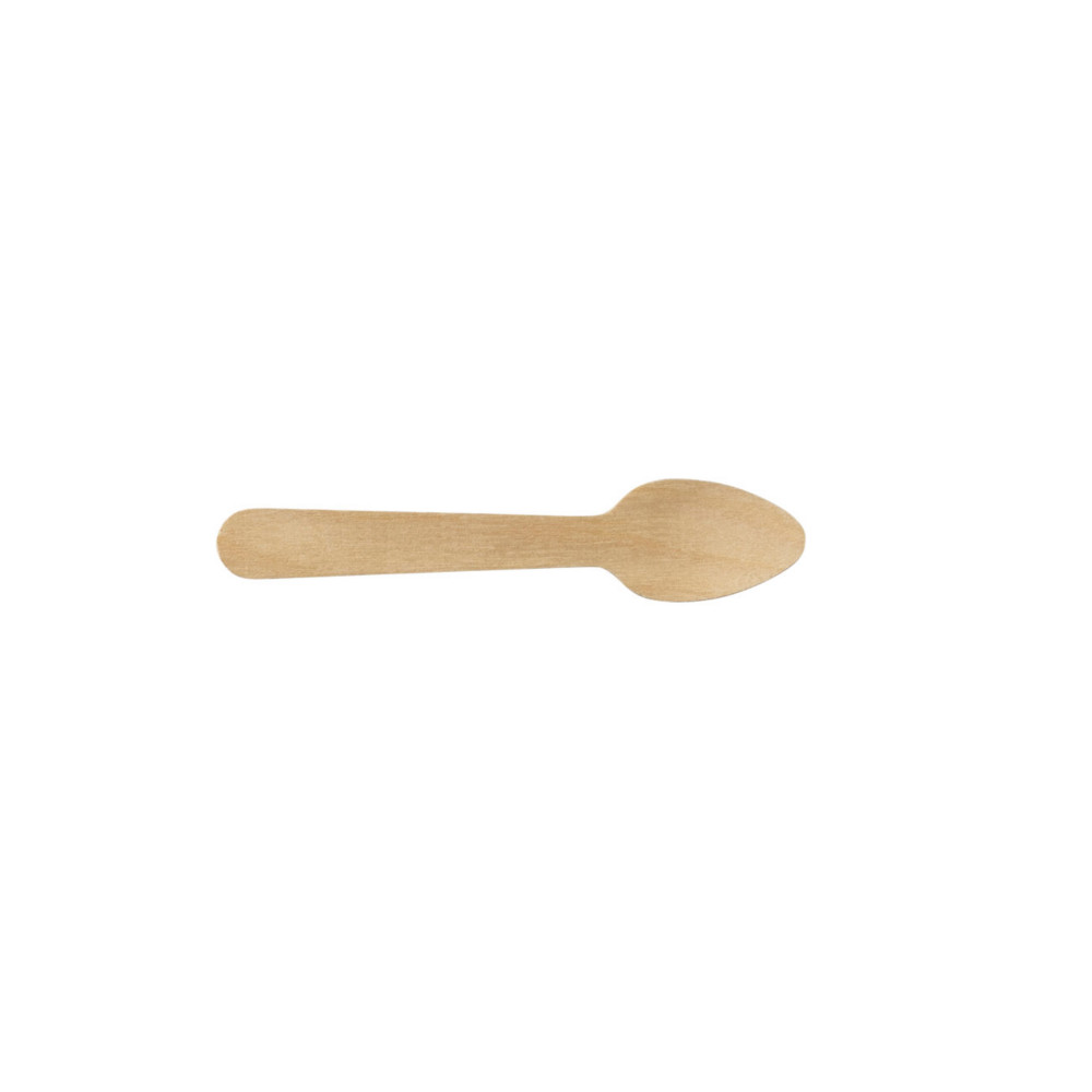 Petites cuillres en bois L. 11 cm - Lot de 100