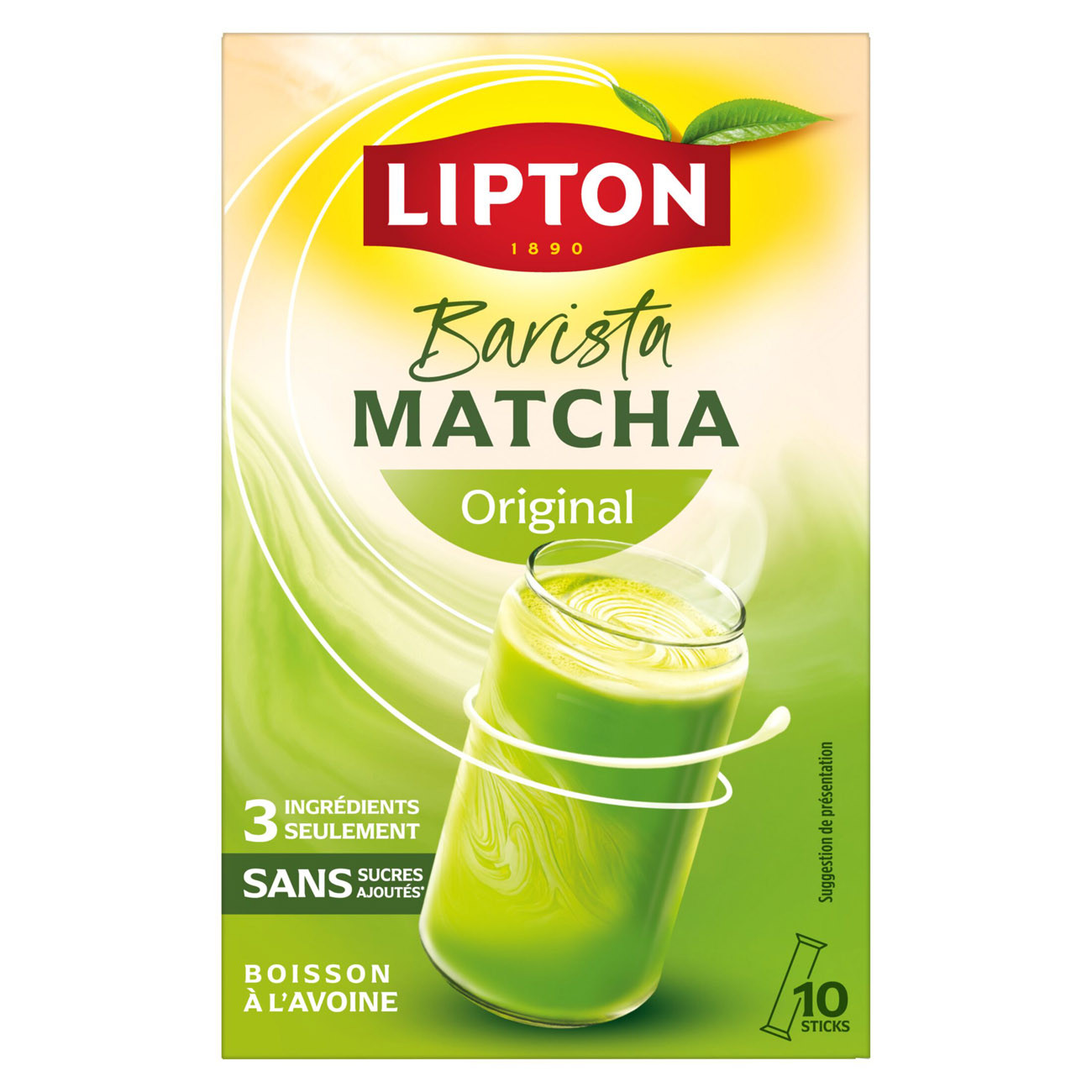 Lipton barista matcha original boisson à l'avoine 10 sticks - vue 2