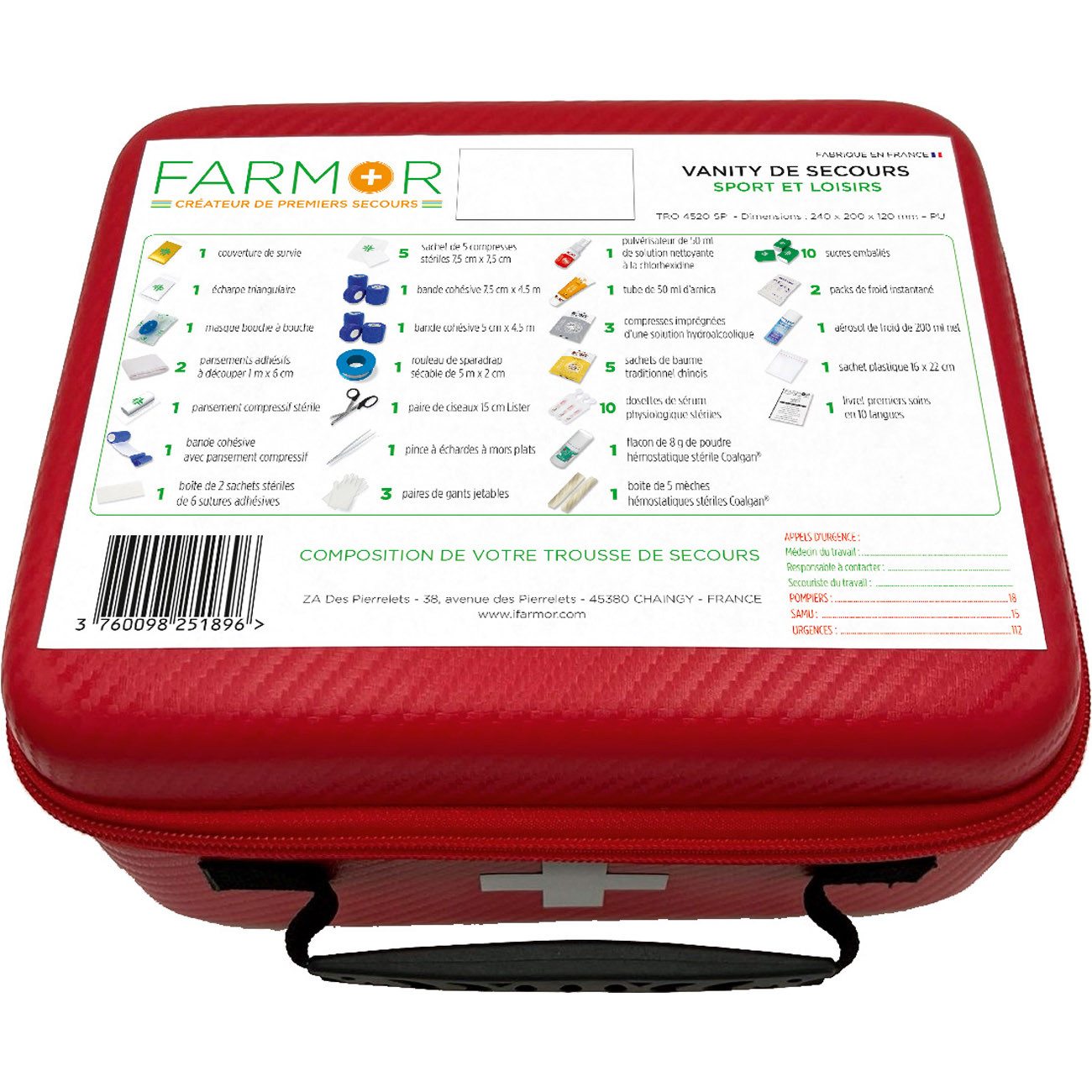 Farmor Vanity premiers secours - Sports et loisirs