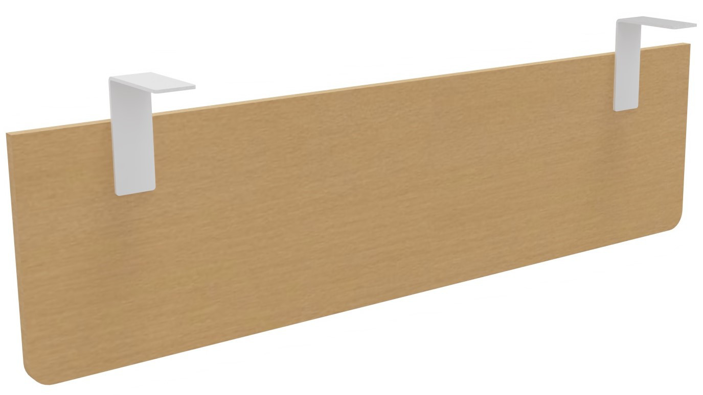 Voile+de+fond+E-Link+/+Biospace+pour+bureau+L.140+cm+-+Hetre+-+Fixations+Blanches