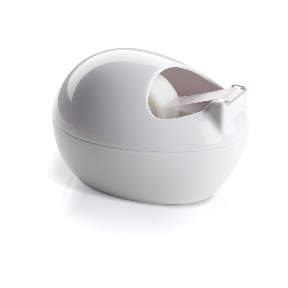 Scotch Distributeur de ruban adhsif de bureau en forme de galet C36 KarimRashid blanc avec ruban adhsif de bureau invisible Magic, transparent, 19mmx7,5m