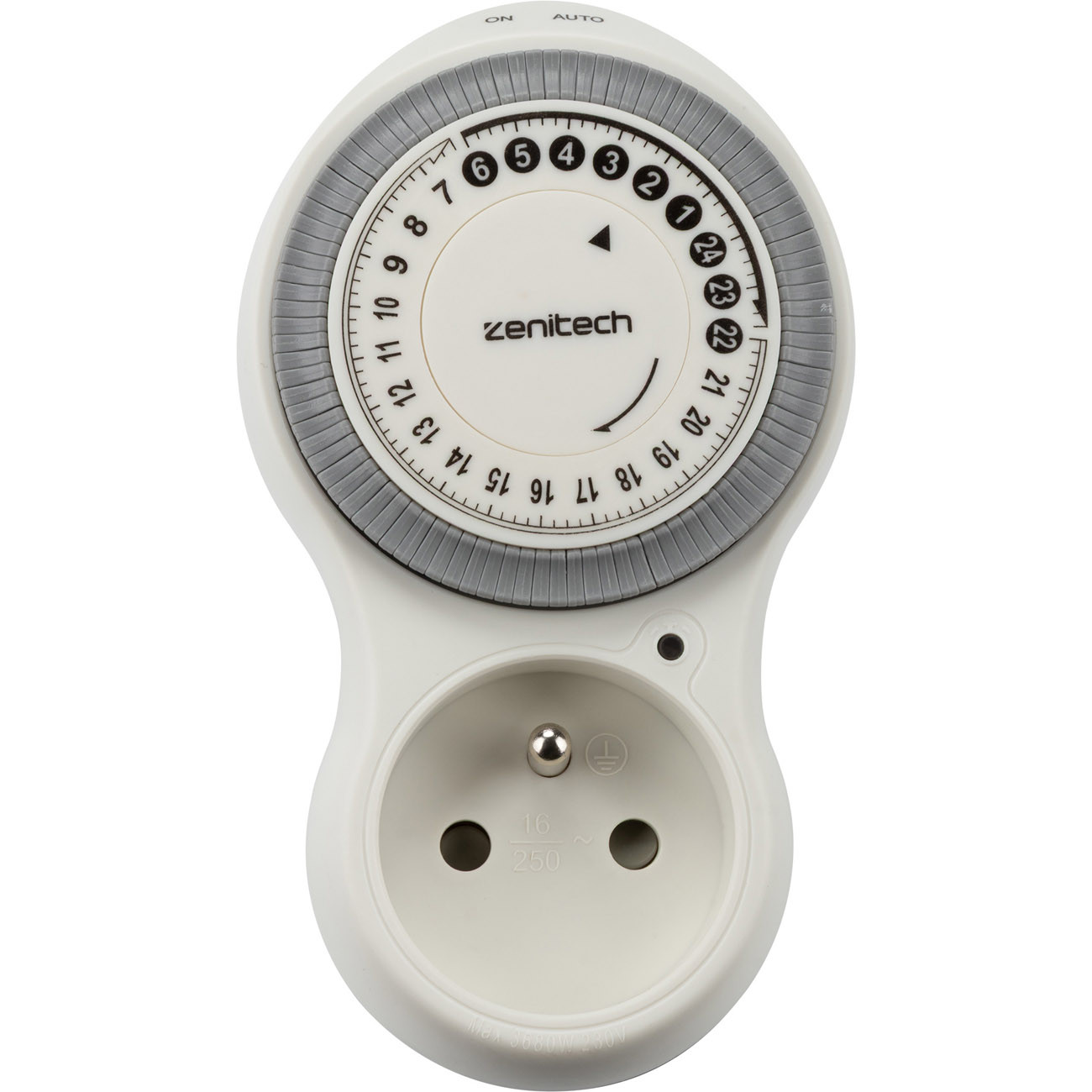Zenitech Prise électrique murale programmable Bolea - 16 A - Blanc