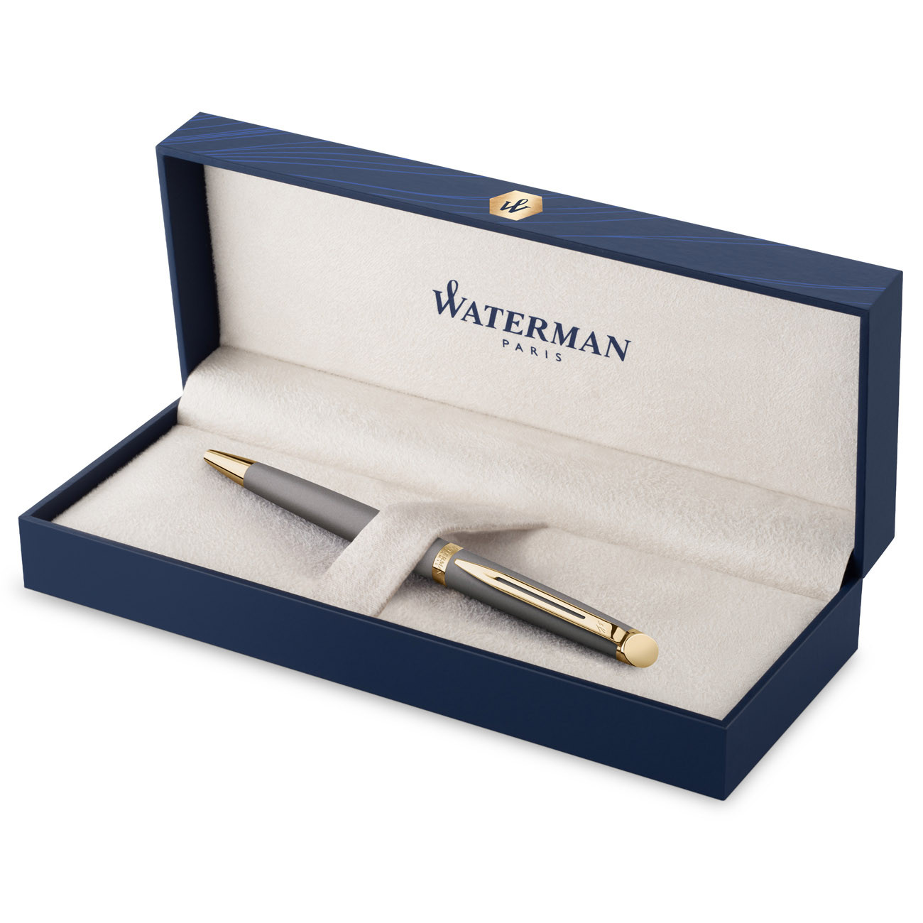 Waterman Stylo bille métallique Hémisphère Habillage doré / Corps