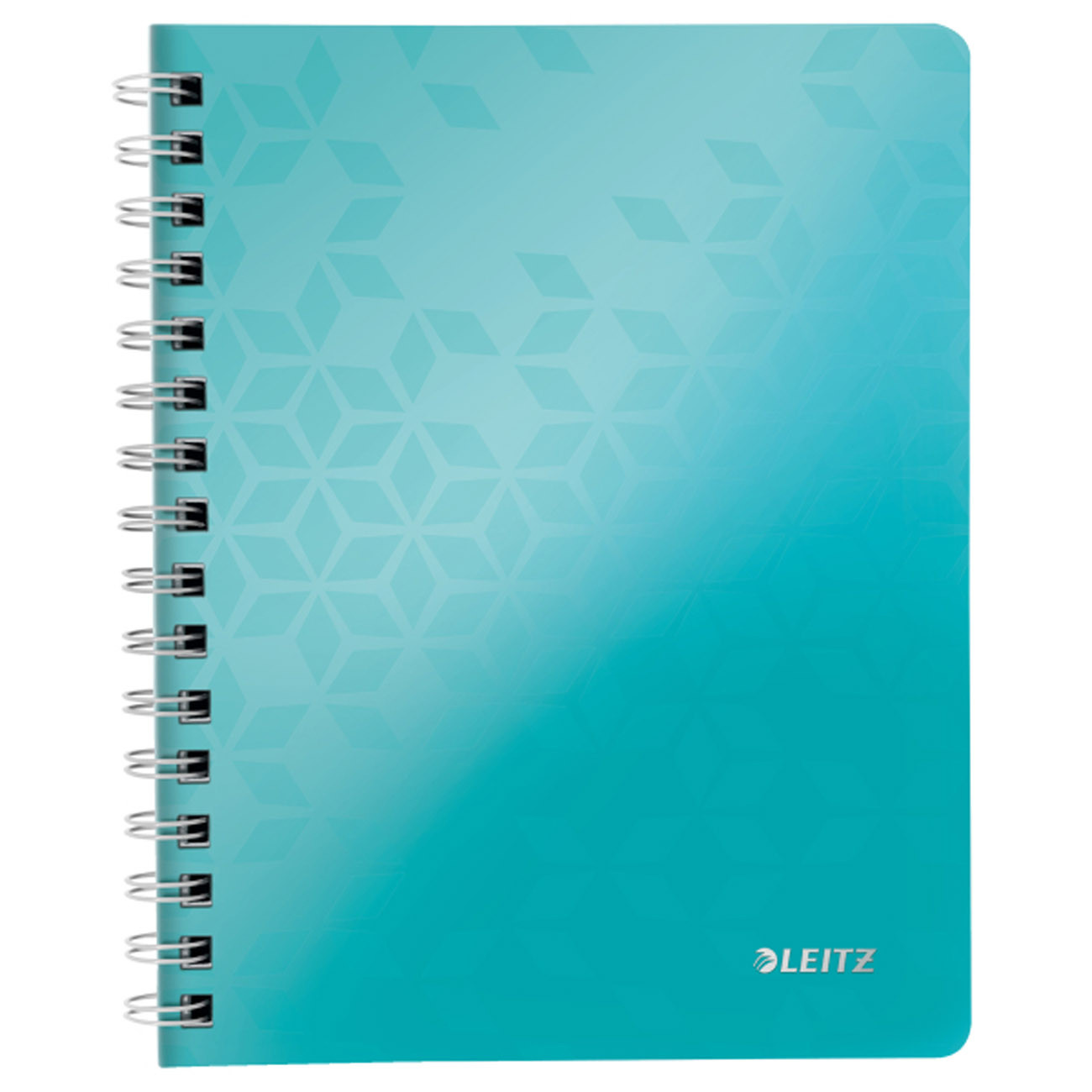 Leitz Cahier A5 quadrillé 4x5 Spiralé WOW - Couverture PP - feuilles - Menthe