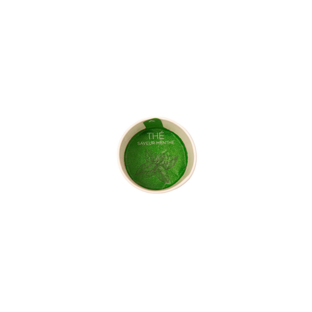Gobelets carton Operculs prdoss Th  la Menthe 18 cl - Lot de 15