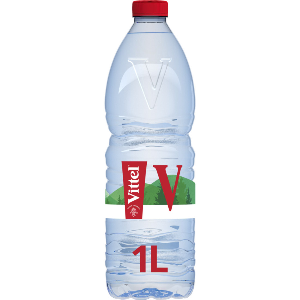 Vittel Eau minrale naturelle - Eau plate - Lot 15 bouteilles 1 L