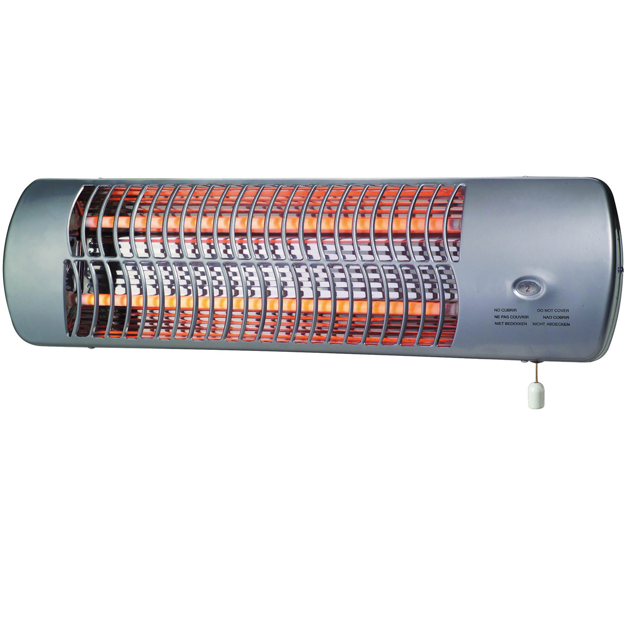 Dx Drexon Chauffage réglette céramique mural 1200 W - IP24 - Gris métallisé