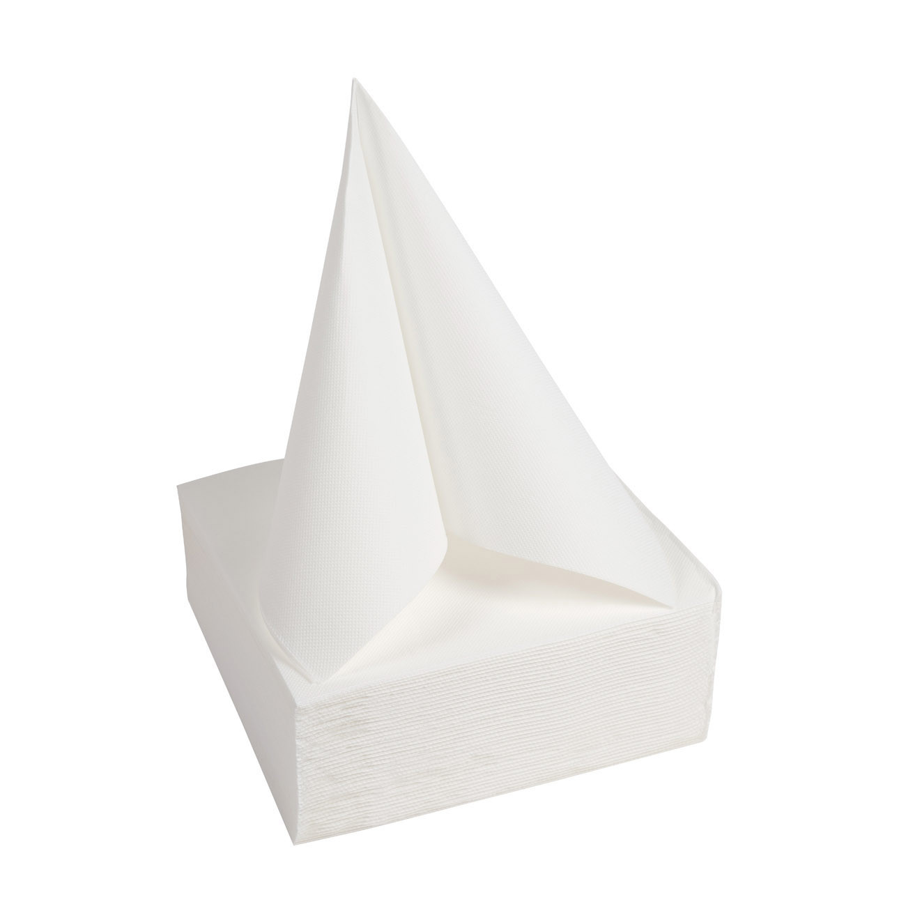 Pronappe Serviettes de table micro-gaufrées ouate 2 plis - 38 x 38 cm - Paquet de 40 - Blanc