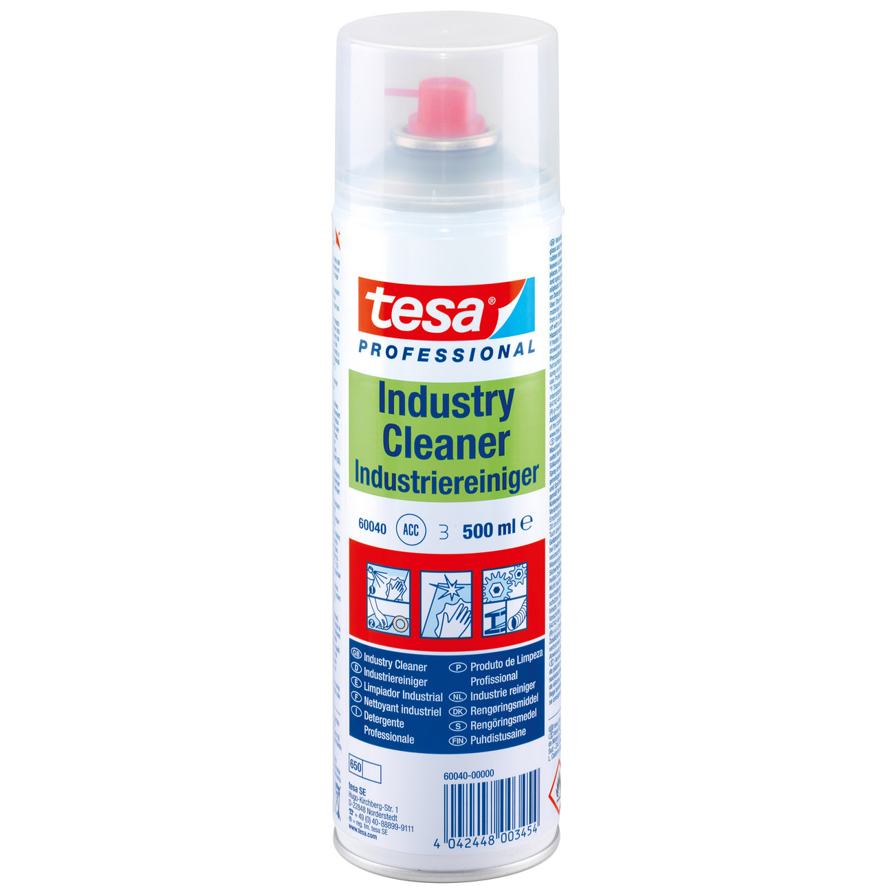 Tesa Nettoyant industriel 60040 en bombe de spray - Pulvérisateur de 500ml