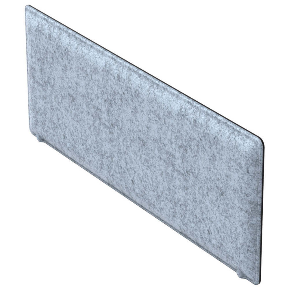 Panneau-Ecran Acoustique Moody pour Bureau bench L.80 x l.40 cm   PET recycl Bleu Azur - Fixation Noire