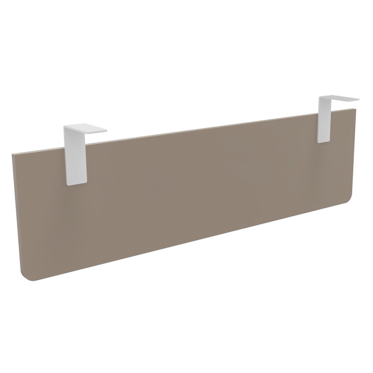 Voile+de+fond+E-Link+/+Biospace+pour+bureau+L.140+cm+-+Argile+-+Fixations+Blanches