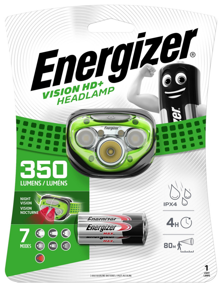 Energizer Lampe frontale Vihion HD+ - 7 LED - Frontale
