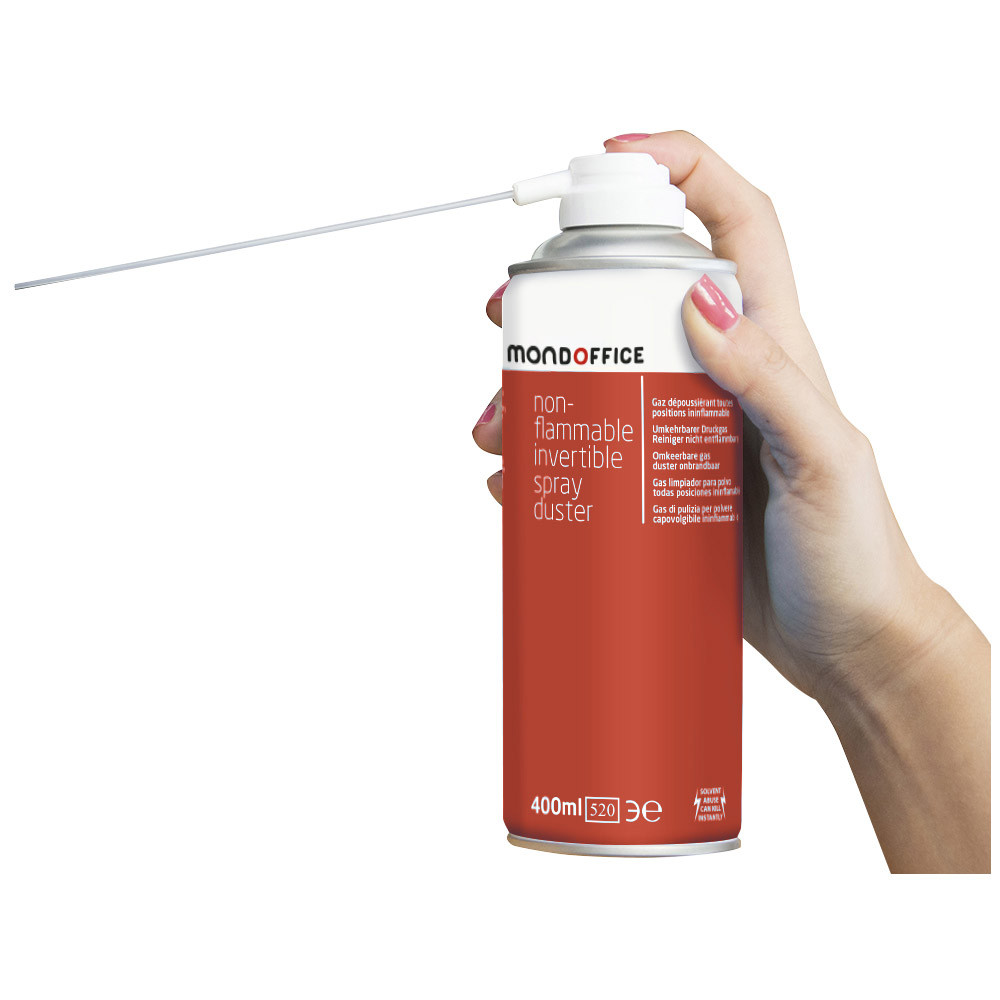 MONDOFFICE Aérosol de dépoussiérage toutes positions ininflammable - Spray 200 ml