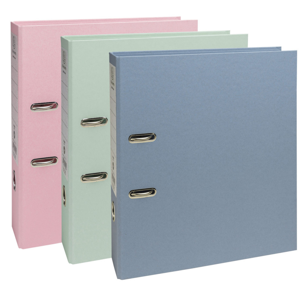 Exacompta Classeur  anneaux avec levierPrem'Touch AutentiK - A4 - Dos 8 cm - Capacit 760feuilles - Couleurs assorties