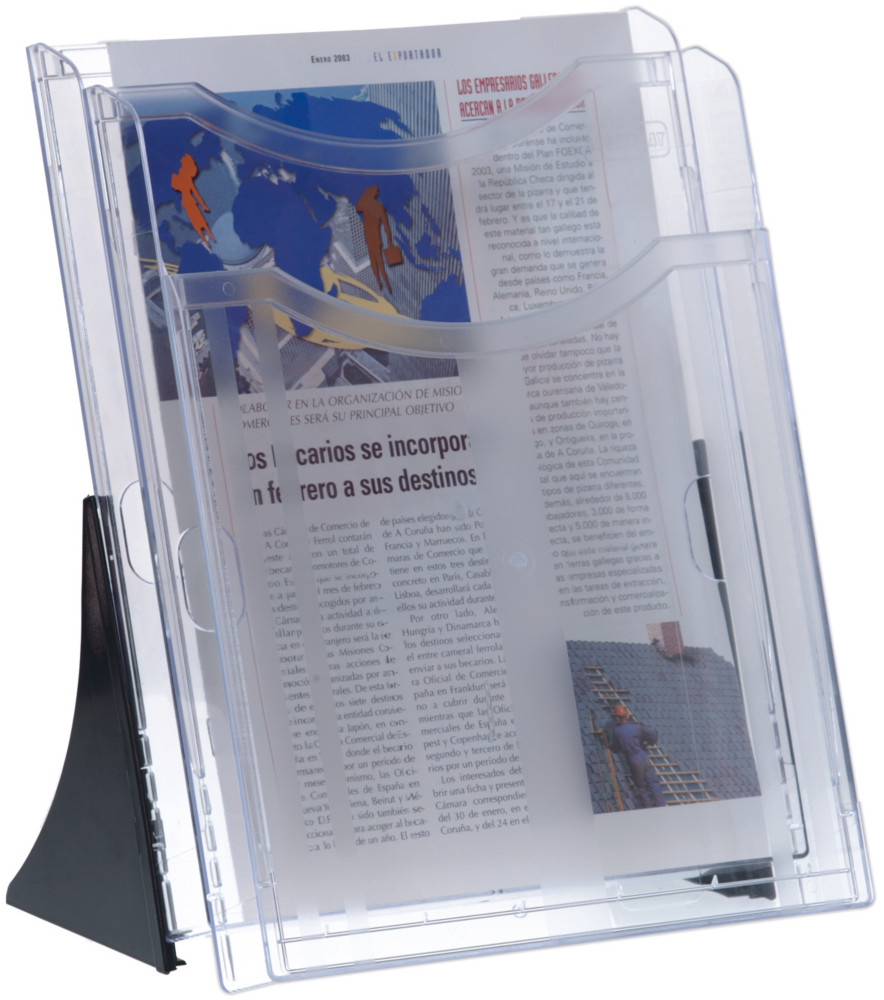 Archivo 2000 Prsentoir de table inclin - Format A4 portrait - Transparent