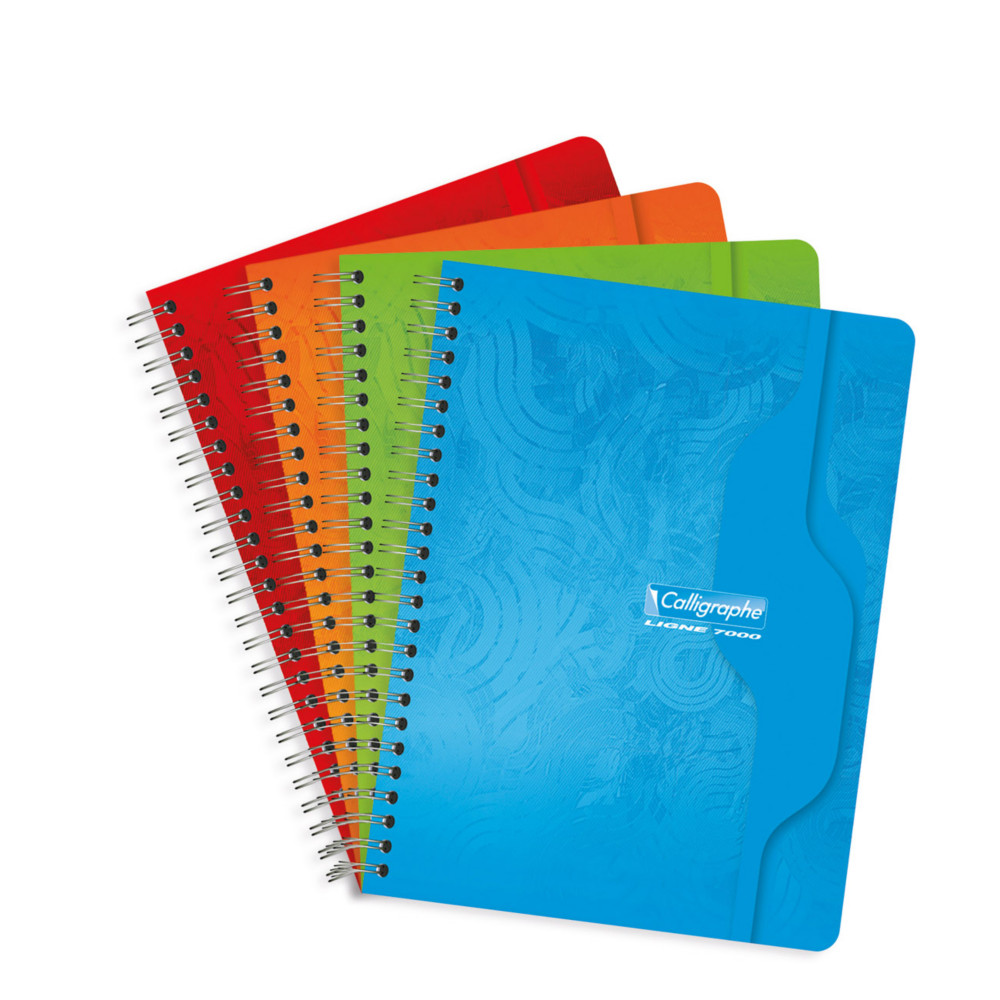 Calligraphe Cahier  spirale 17 x 22 cm - 70g - Grands carreaux Sys - 180 pages