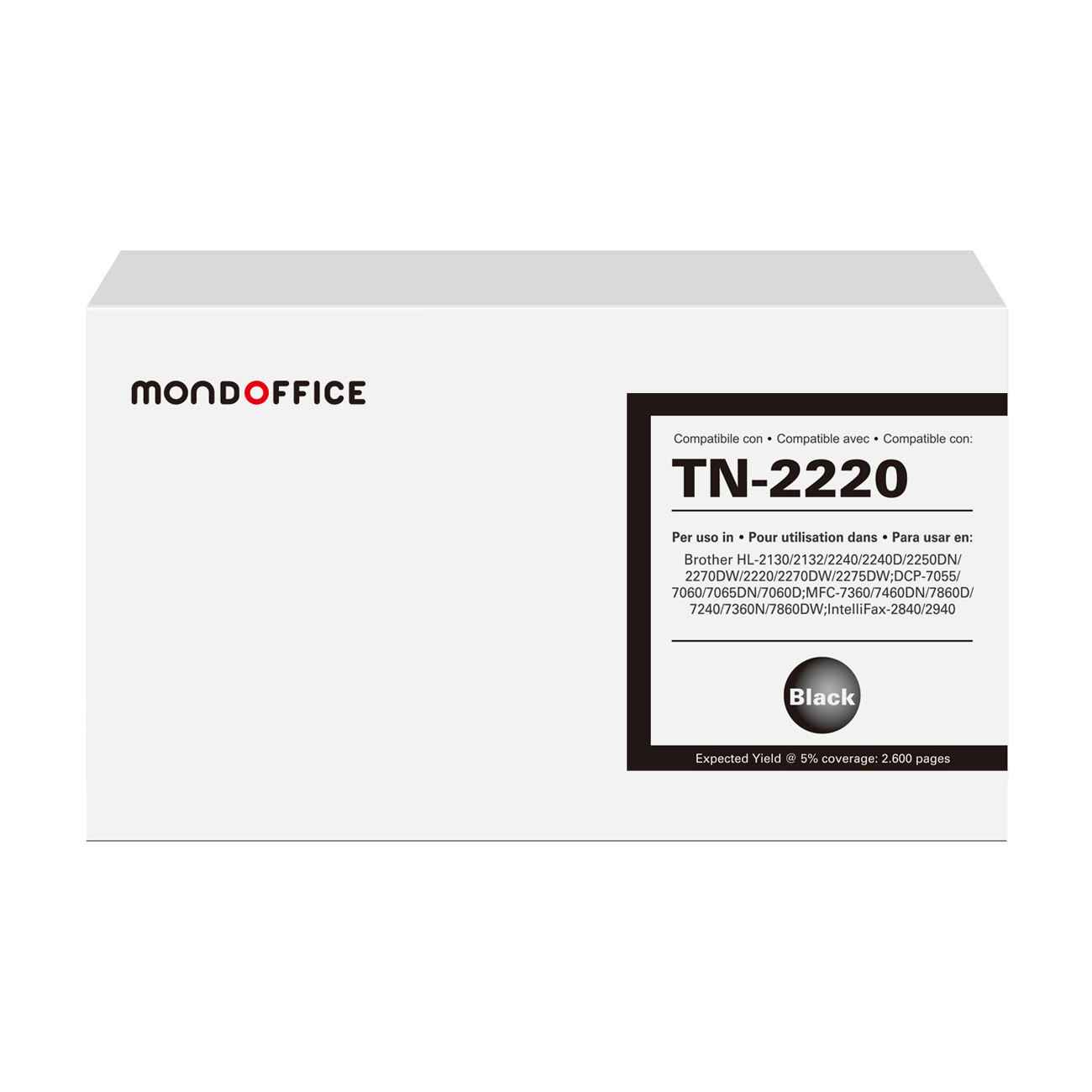 MONDOFFICE Toner compatible BROTHER TN2220 - Noir