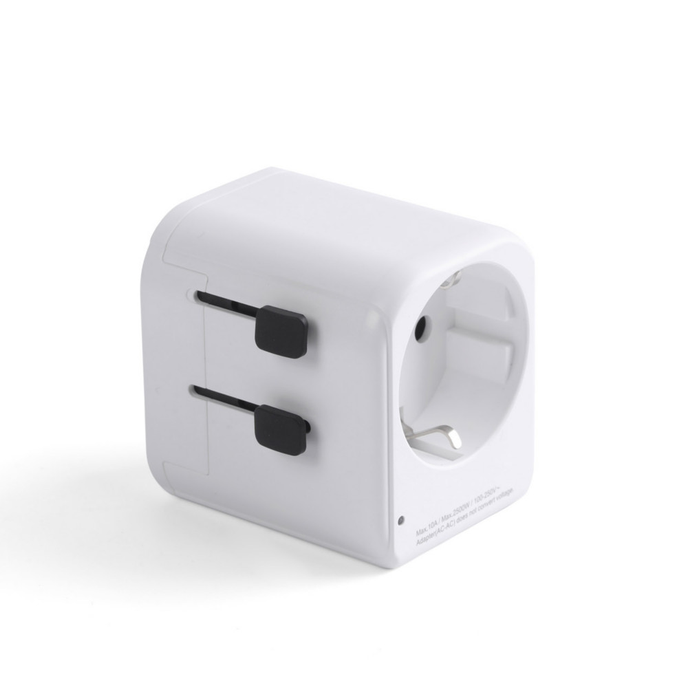 Watt & Co Adaptateur universel de voyage multipays - Blanc