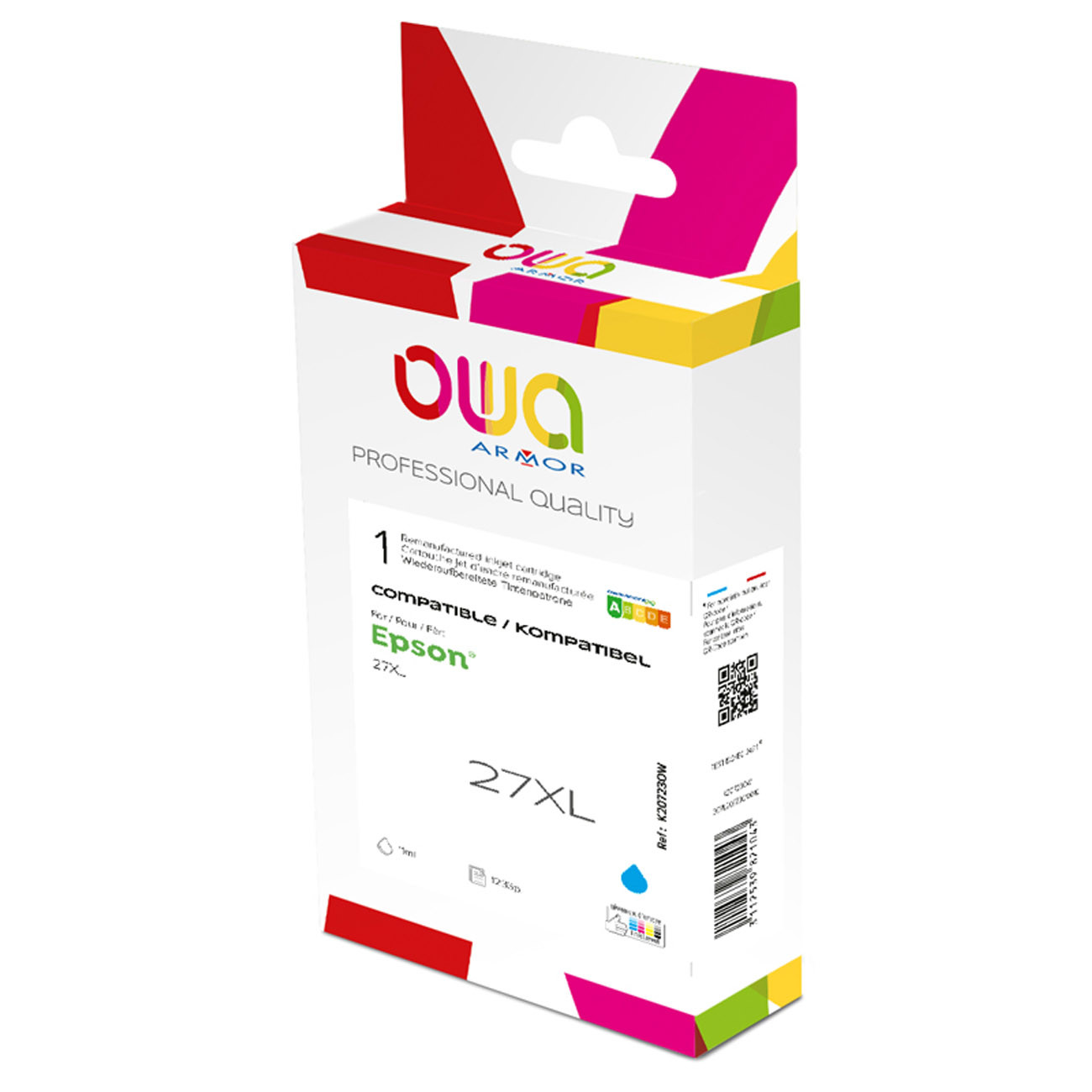 OWA Cartouche d'encre compatible EPSON 27XL - K20723OW - Cyan