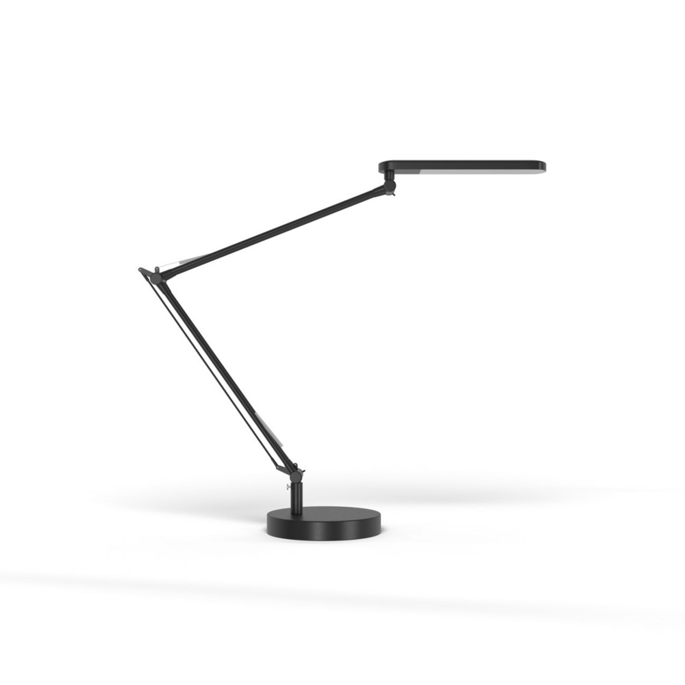 Unilux Lampe de bureau Mambo - Led intgre - 5,6W - Double bras et tte articuls - Noir