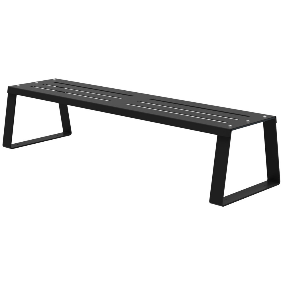 Banquette  fixer Ballade L.180 cm En mtal Gris manganse