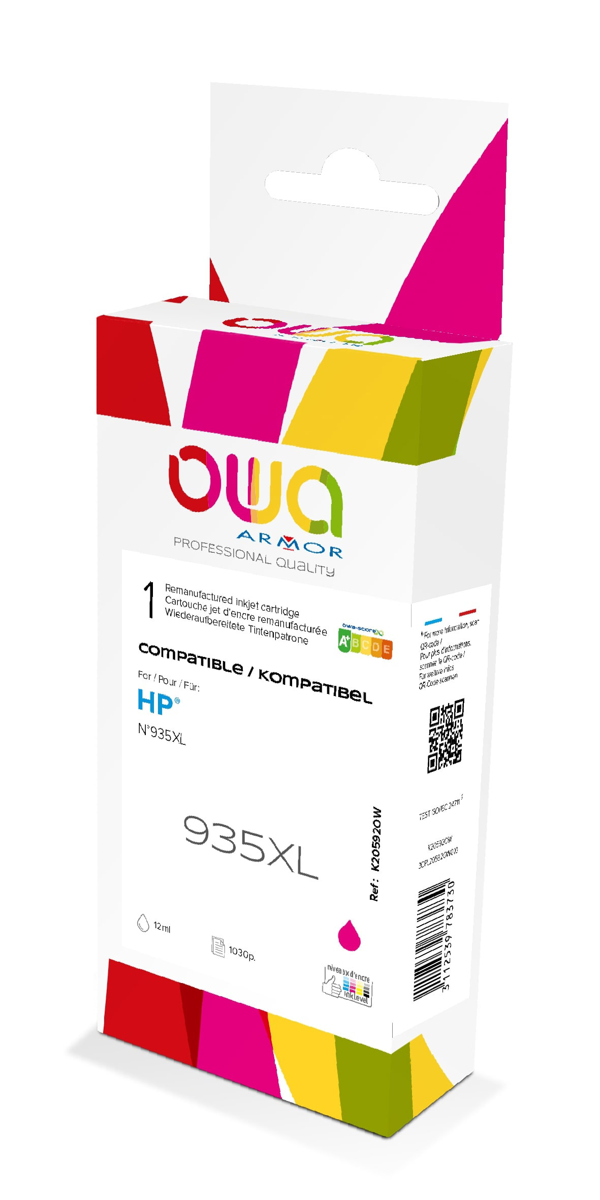 OWA Cartouche d'encre compatible HP 935XL C2P25AE - K20592OW - Magenta