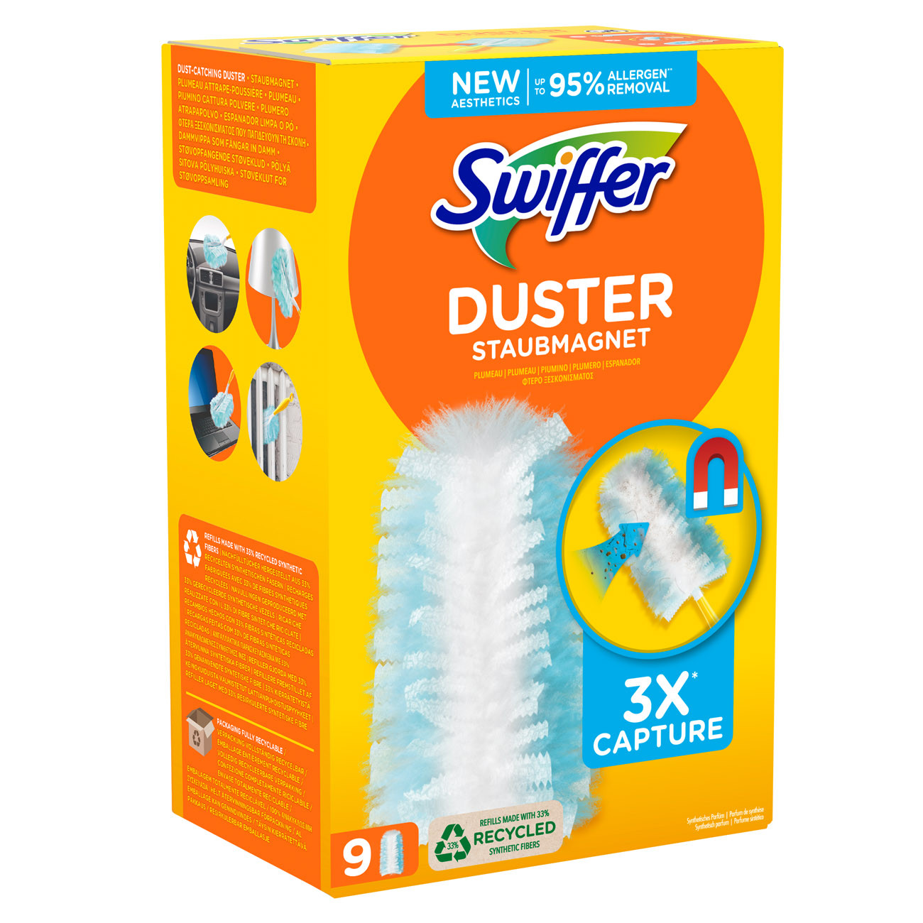 Plumeau Système Anti poussière Recharge Swiffer La Boîte De 9 Recharges - vue 3