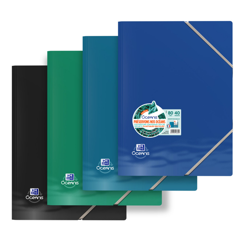 Oxford Porte vues Oceanis A4 - Polyproylne recycl - 40 pochettes - 80 vues - Assortis