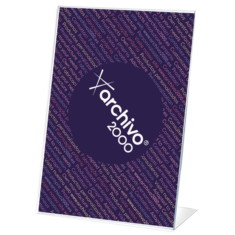 Archivo 2000 Prsentoir de table inclin - Format A6 portrait - Transparent