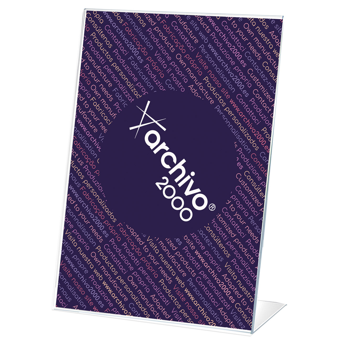 Archivo+2000+Presentoir+de+table+incline+-+Format+A6+portrait+-+Transparent