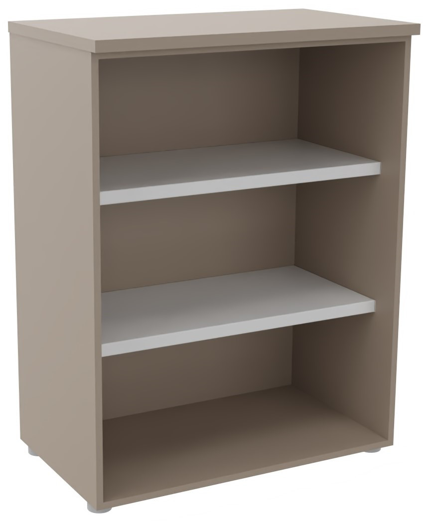 Bibliotheque+mi-hauteur+sans+porte+L.80+x+P.48+x+H.104+cm+-+Argile