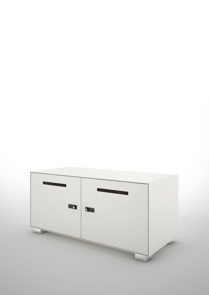 Casiers vestiaires mtal Primo Locker Module de 2 cases - Blanc