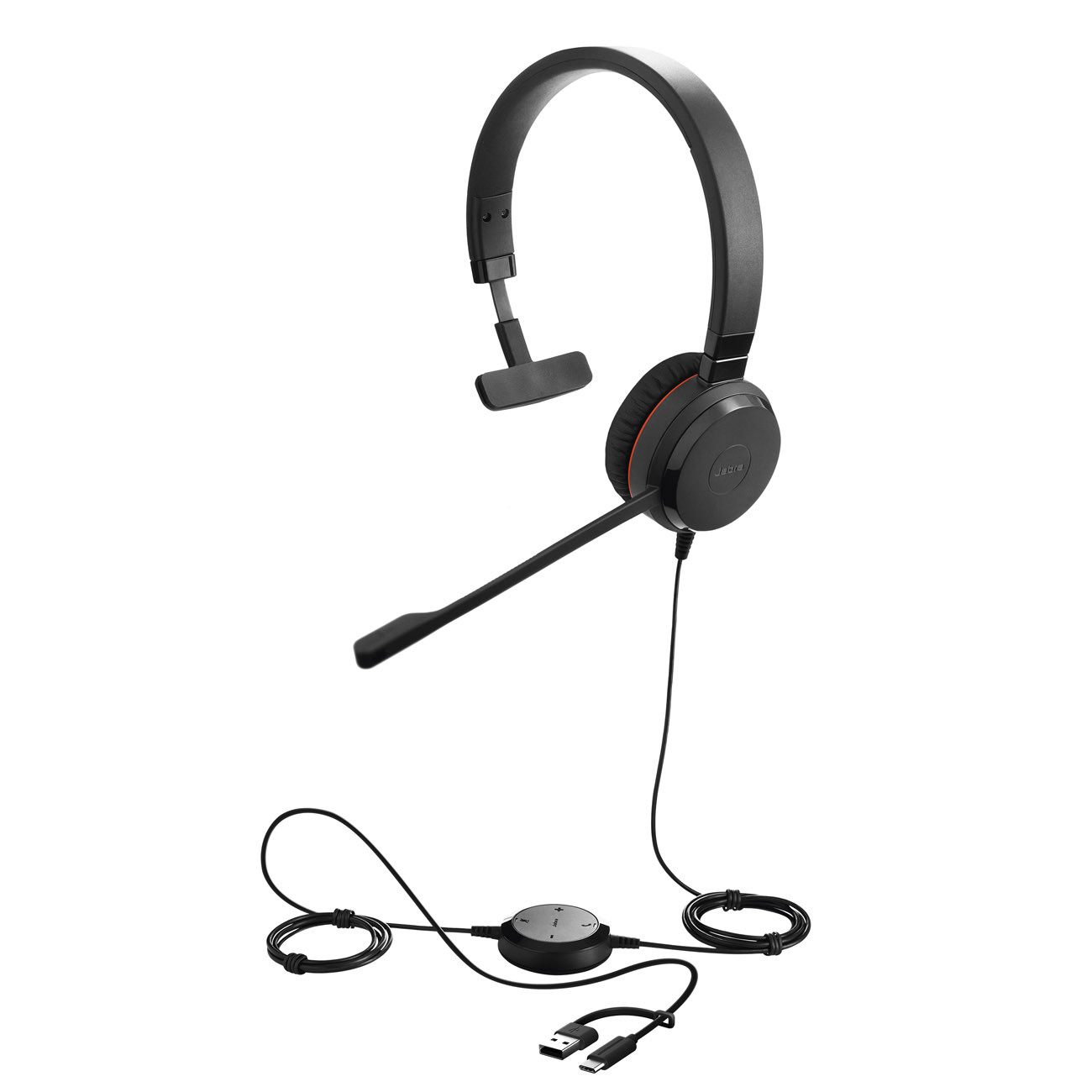 Jabra Evolve 30 II MS Mono Casque filaire USB-C / USB-A et jack