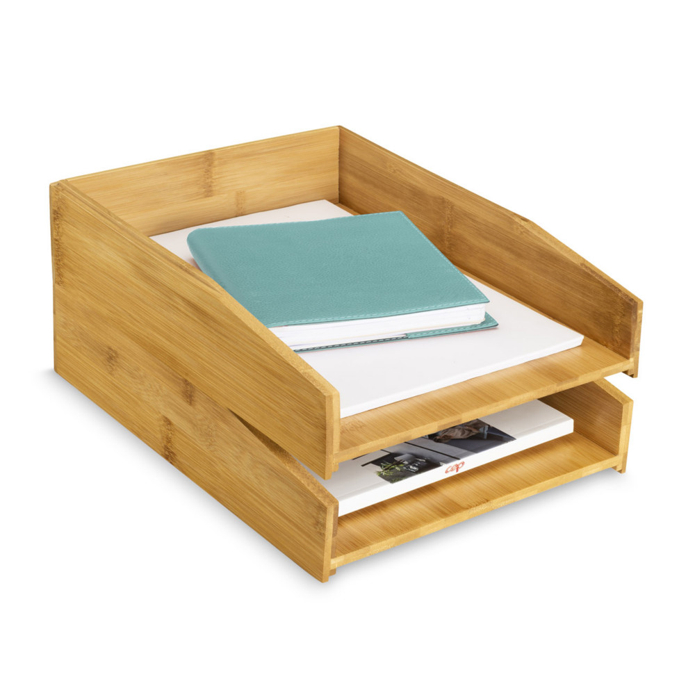 Cep Bac  courrier en bambou - Lot de 2
