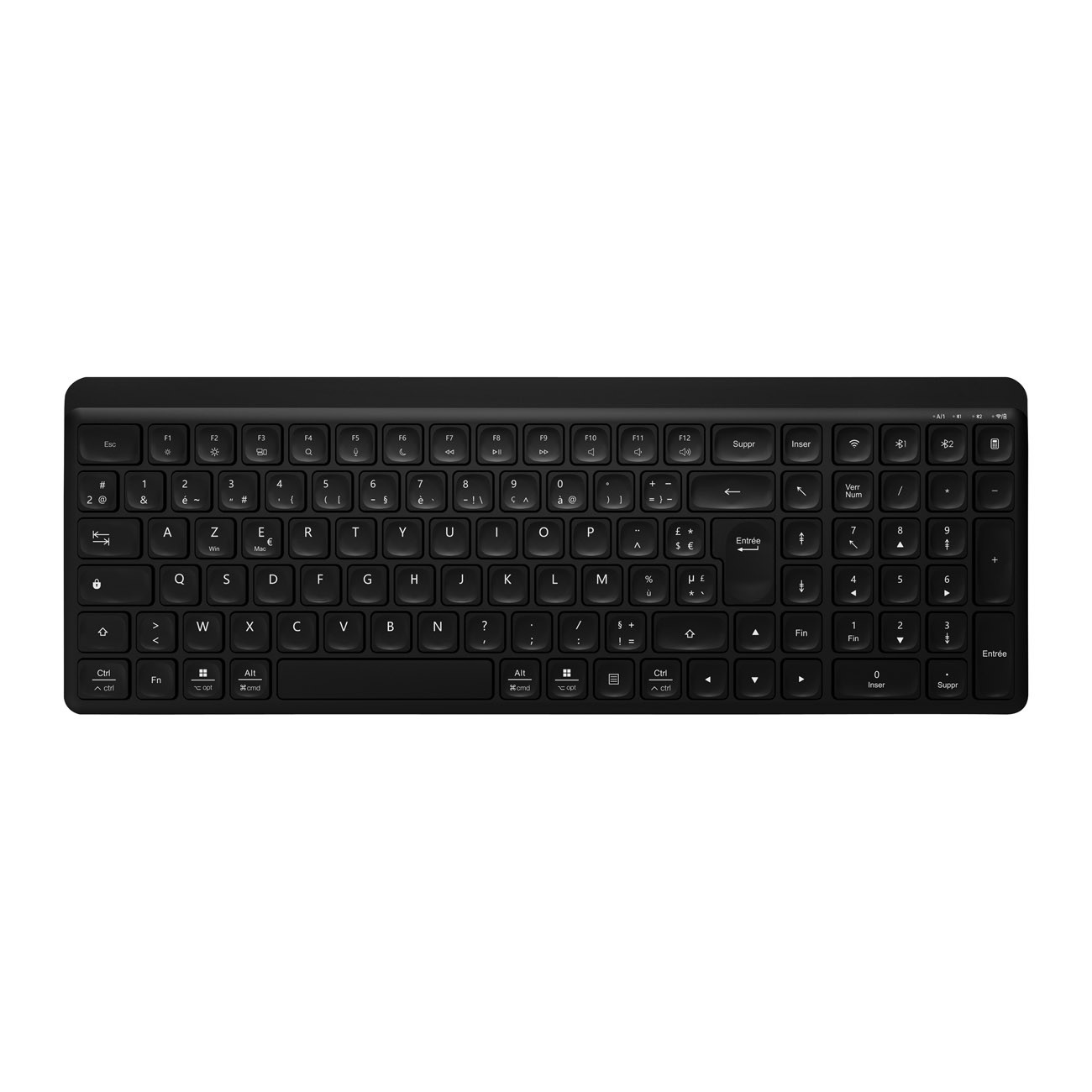 Clavier sans fil rechargeable TNB SILENT PRO Ultra silencieux Bluetooth & USB A 24 GHz AZERTY FR - vue 2