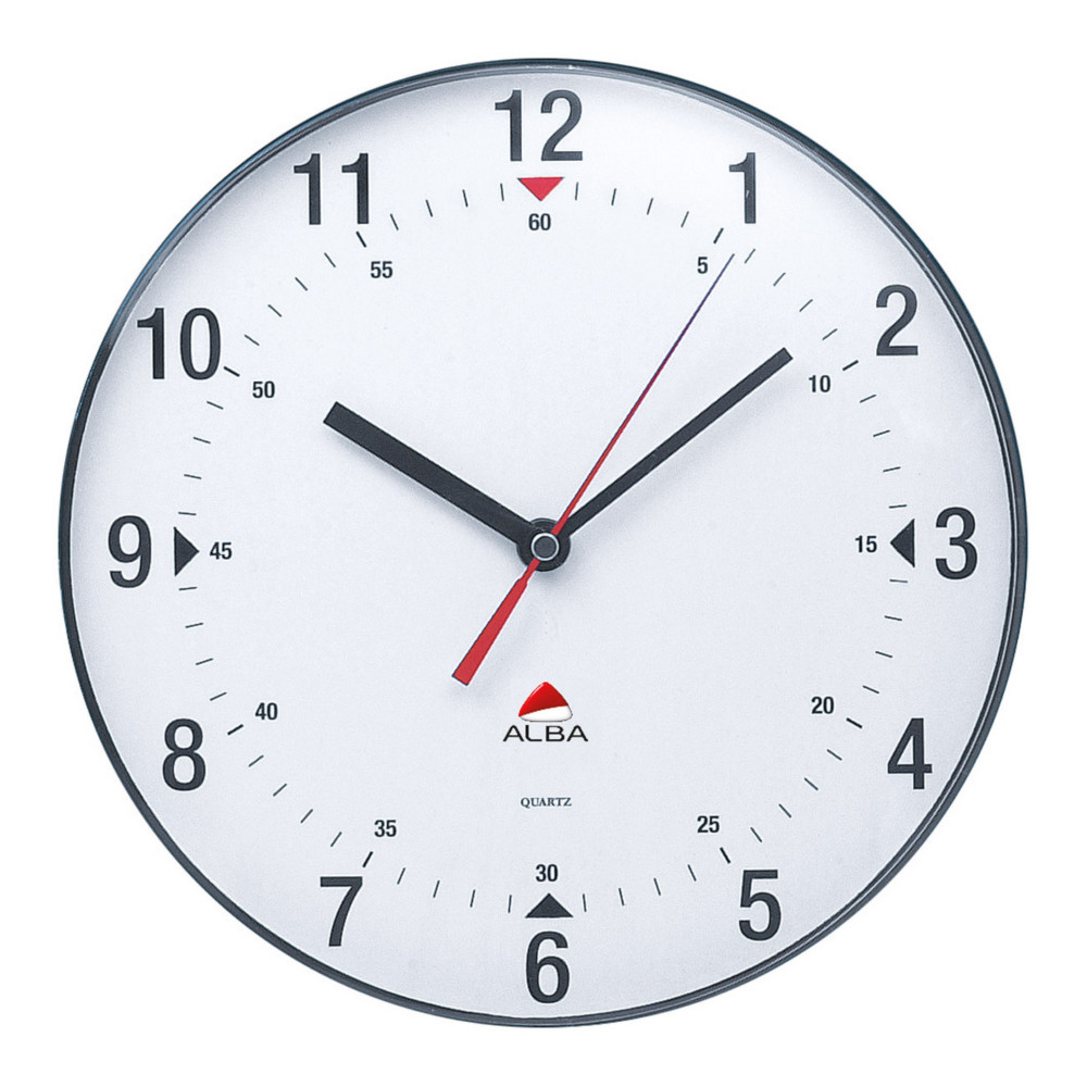 Alba Horloge murale Hindi  quartz - Diamtre 25 cm - Blanc