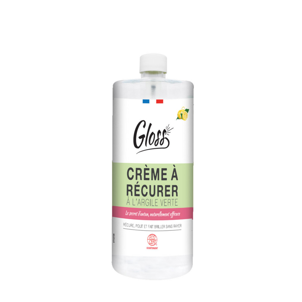Gloss Crme  rcurer  l'argile verte - Parfum citron - Flacon de 500 ml