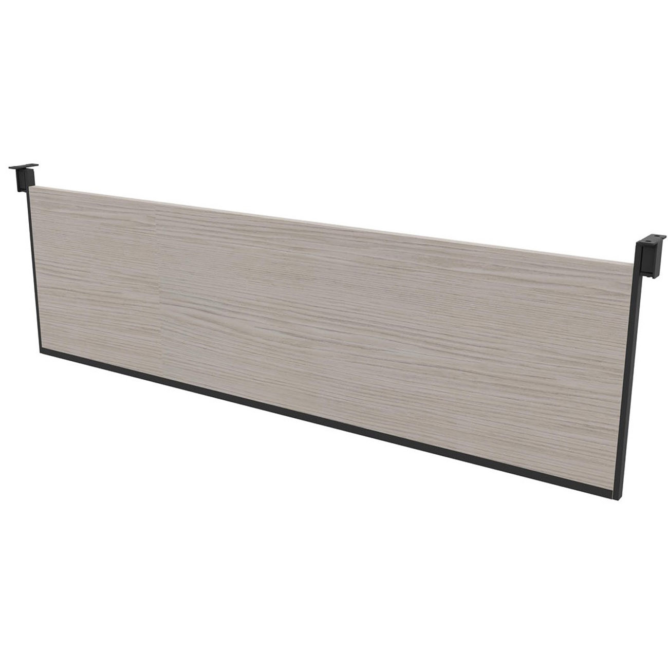 Voile+de+fond+pour+bureau+Arold+L.180+cm+-+Orme+gris+support+gris