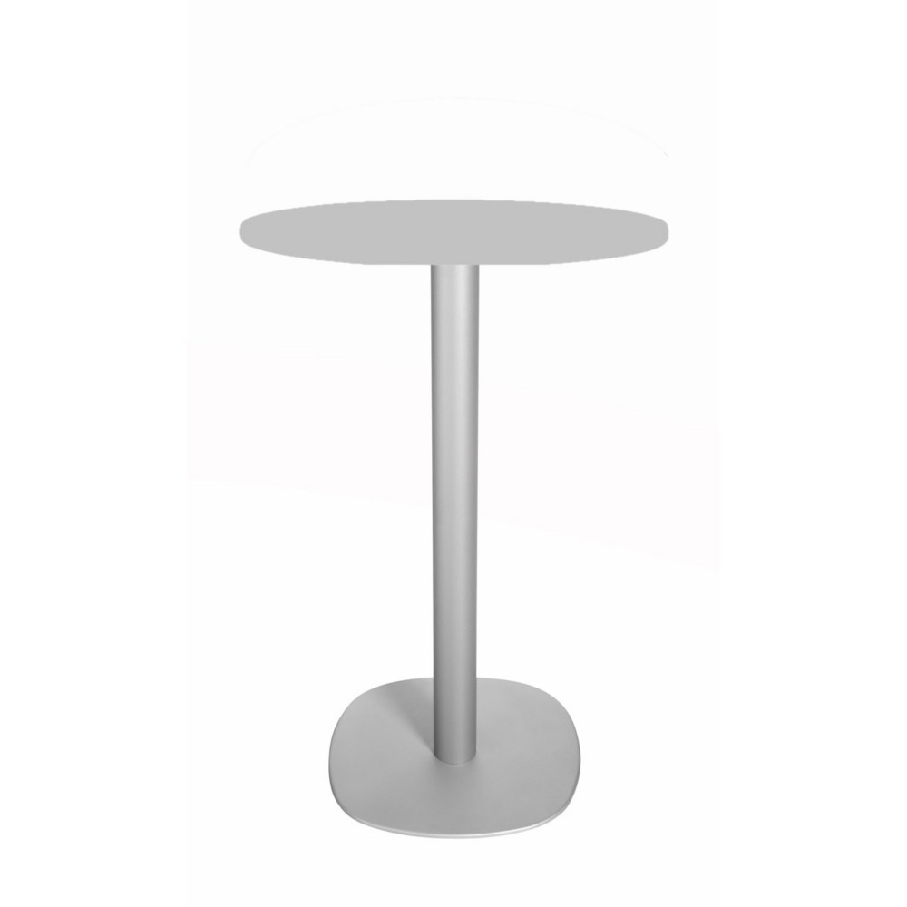 Guridon Cafteria NewLine rond .60 x H.110 cm - Plateau Gris - Pied Aluminium