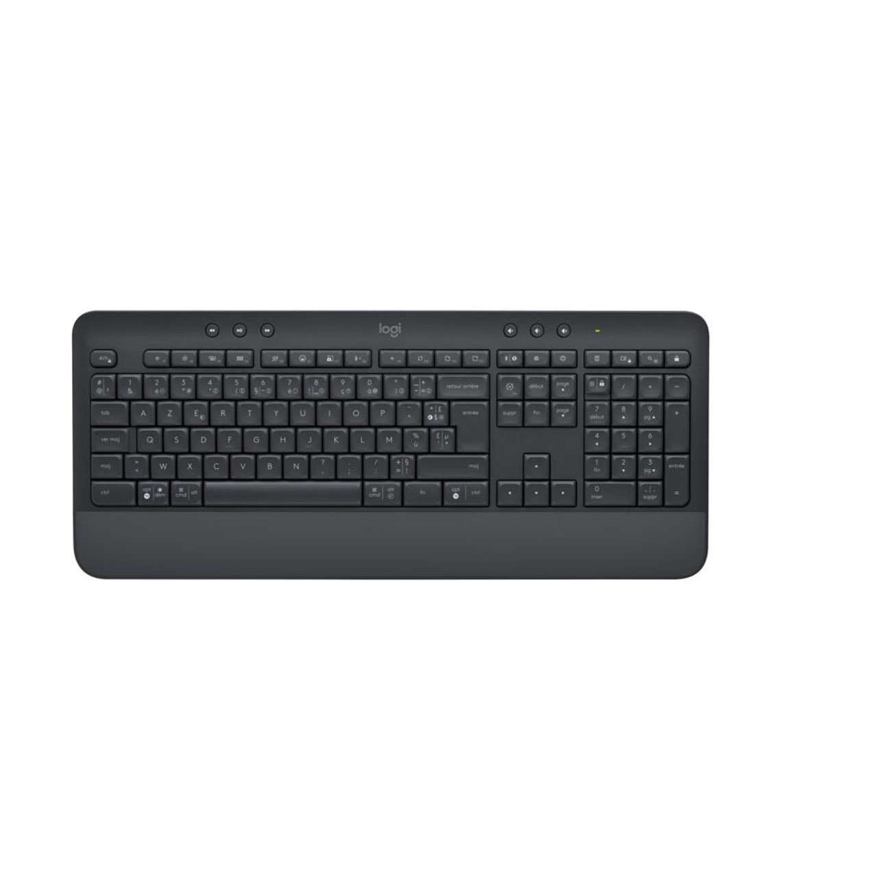 Logitech Clavier sans fil Signature K650 Azerty - Récepteur USB Logi Bolt et Bluetooth LE - Noir