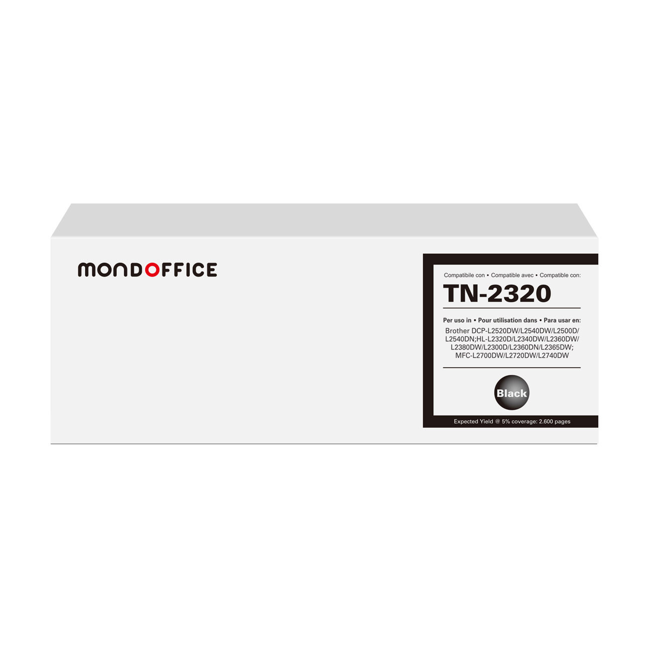 MONDOFFICE Toner compatible BROTHER TN2320 - Noir