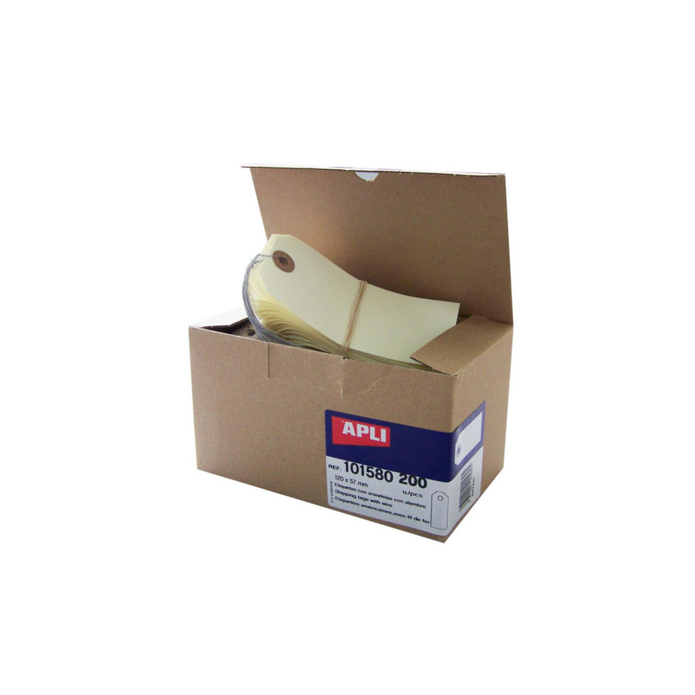 AGIPA 101580 Etiquettes amricaines 120 x 57mm avec fil de fer - Bote de 200