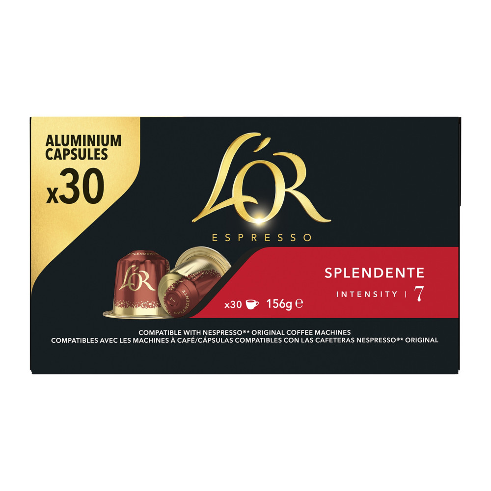 L'OR Espresso Caf Splendente - intensit 7 - Bote de 30 capsules