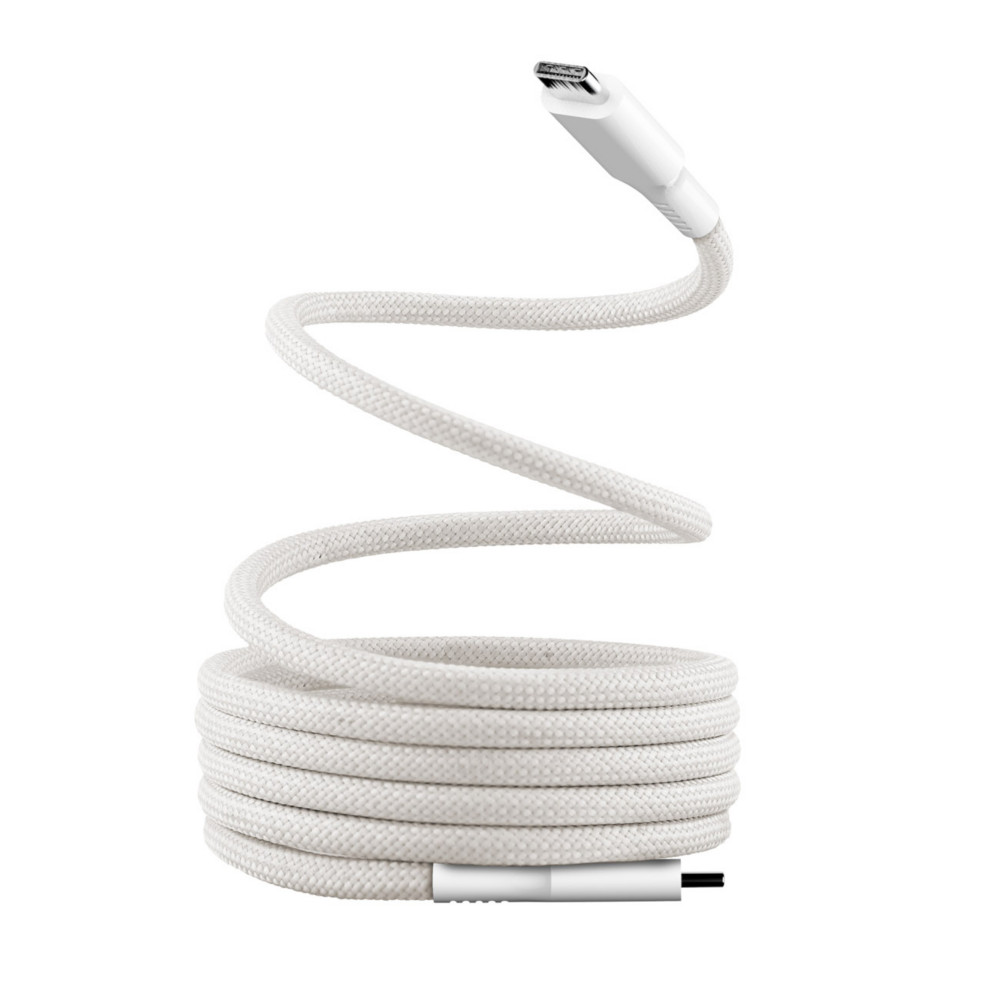 TNB Cble USB-C vers USB-C avec gaine magntique anti nuds - 1,5 m - Blanc