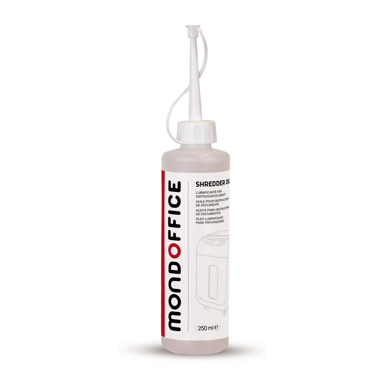 Mondoffice Huile pour destructeurs de documents - Bouteille de 250 ml