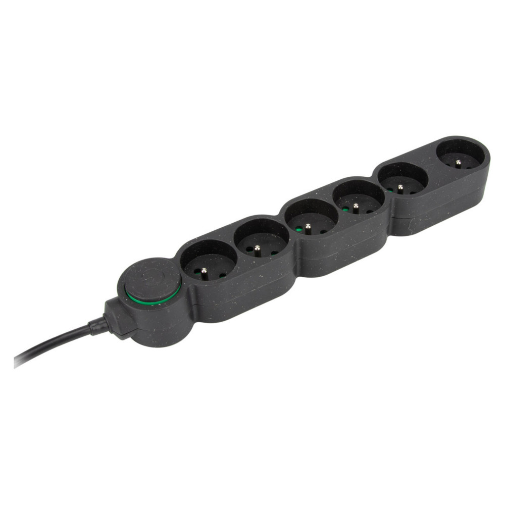 Zenitech Bloc multiprises 6 prises 16A - Cble 1,5 m - Noir
