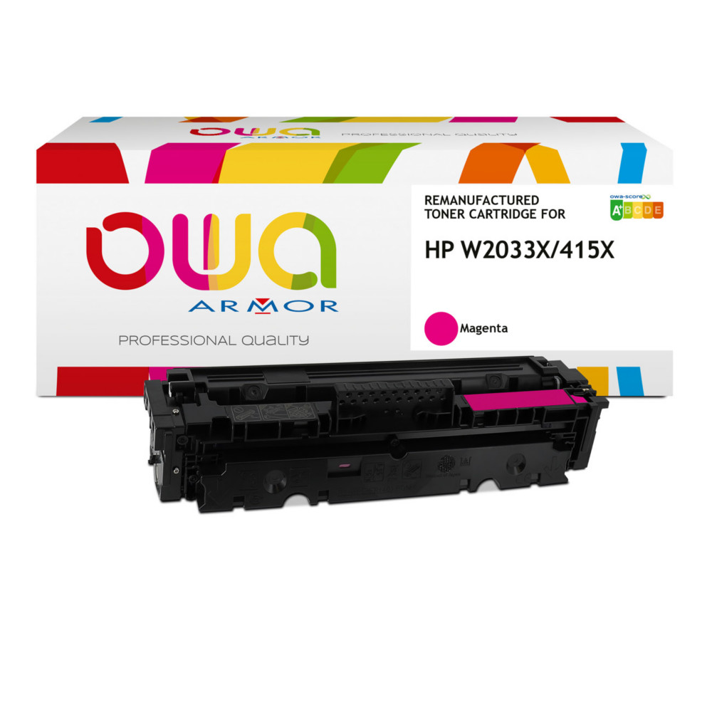 OWA Toner Compatible Laser HP 415X - W2033X - K18647OW - Magenta / Rose