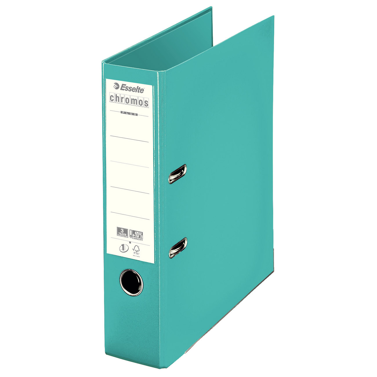 Esselte+Classeur+à+levier+A4+Chromos+Plus+-+Carton+23/10e+-+Dos+8+cm+-+Menthe