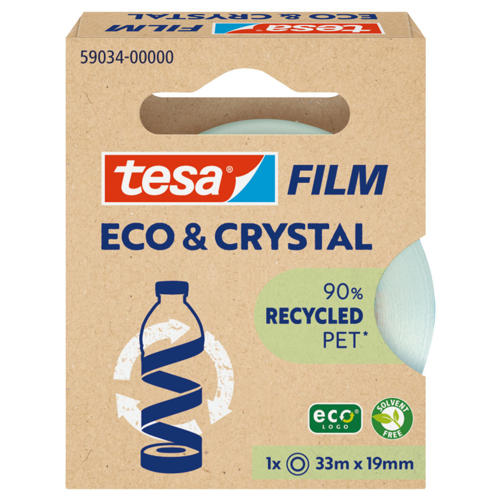 TESA Ruban adhsif invisible Tesafilm Eco & Crystal - largeur 19 mm x longueur 33 m