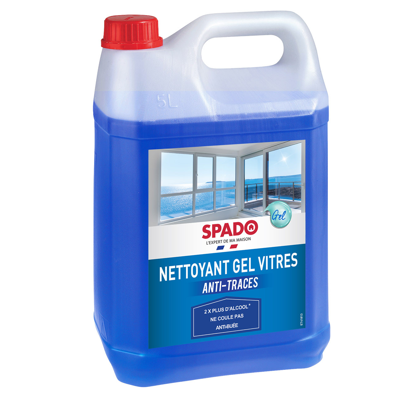 Spado Nettoyant vitres et surfaces - Gel anti-traces - Bidon 5L